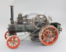 A scratchbuilt working model of a traction engine, E J W 973, 17.5in.