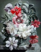 § Bennett Oates (1928-2009)oil on panel'Flower Display'signed18 x 22in.