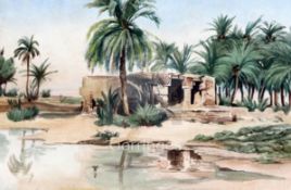 Salvatore Cherubini (19th C.)folio of watercolour and pencil drawingsViews of Egypt and Nubia,