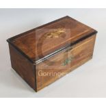 A Swiss 12-air marquetry inlaid rosewood musical box, c.1900 with a 12.5 inch cylinder, five