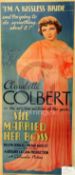 She Married Her Boss, 1935, Columbia, U.S. insert, signed and inscribed by Claudette Colbert in blue