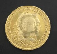 Brazil - a 1779 Maria and Pedro III 6400 Reis gold coin VF