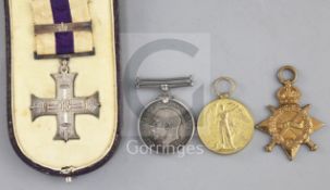A Military Cross and bar with trio awarded to Captain F.G. Bull, 23rd Royal Fusiliers, 1917, the