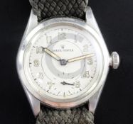 A gentleman's 1940's/1950's stainless steel Rolex Oyster boy's size manual wind wrist watch, with