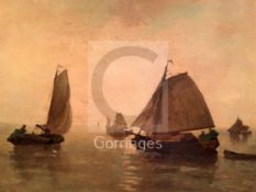 Adriaan Jozef Heymans (1839-1921)oil on canvasFishing boats on a calm seasigned29 x 39in.