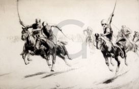 George Soper (1870-1942)etchingPolo 1922 Galloping Playerssigned in pencil7 x 11in.