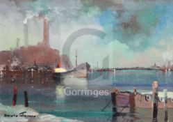 § Cecil Rochfort D'Oyly John (1906-1993)oil on canvasView of Battersea (illustrated Kelleway &
