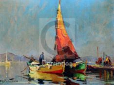 § Cecil Rochfort D'Oyly John (1906-1993)oil on canvas'La grande voile, ...Nice'signed and