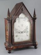 A rare second quarter of 19th century mahogany ting-tang quarter striking bracket clock, John