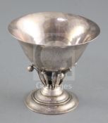 A 1920's/1930's Georg Jensen Danish sterling silver compote, no 17A, designed by Johan Rohde, height