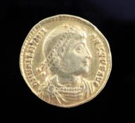 Ancient Roman Imperial coins, Valentinian I gold solidus (364-375 AD), Antioch Mint, Obv. DN