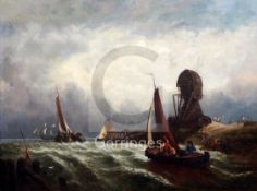 T.C. (19th century)pair of oils on canvasShipping off the Dutch coast & St Michael's