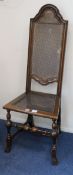 A William & Mary walnut caned seat and back side chair