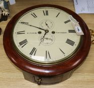 W. Griffiths of Birmingham. A wall clock diameter 41cm