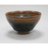 A Chinese hare's fur bowl, two character incised mark to the base, diameter 12cm