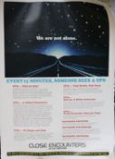 'Close Encounters of the Third Kind' 1977 'UFO Facts' UK poster, one sheet, linen backed, 104 x