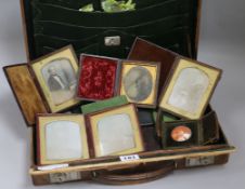 Three daguerreotype portraits and other Victorian photos