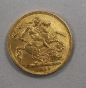 A George V gold full sovereign, 1911