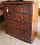 A Victorian mahogany chest of drawers W.102cm