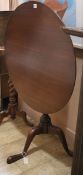 A mahogany bird cage tilt top tripod table W.79cm