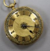 A Victorian 18ct gold keywind pocket watch.