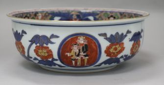 A Japanese Imari 'Black Ship' bowl, 19th century diameter 25cm