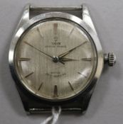 A gentleman's stainless steel Tudor Oyster Prince automatic wrist watch.