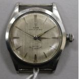 A gentleman's stainless steel Tudor Oyster Prince automatic wrist watch.