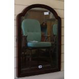Two Victorian mahogany framed mirrors W.50cm and 80cm