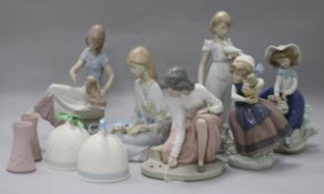 Lladro collector's items: Five Lladro figures and one other