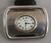 A silver Chopard Geneve manual wind 'buckle' wrist watch.
