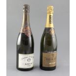 A bottle of Krug 1966 vintage champagne and a bottle of Piper-Heidsieck 1973 champagne