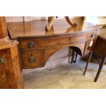 A Regency mahogany bowfront sideboard W.105cm