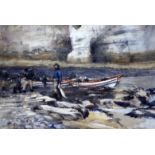 Frank Saltfleet (1860-1937)watercolourNorth Landing, Flamborough, Yorkshiresigned23 x 33cm