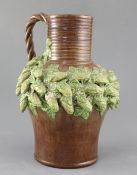 A Rye pottery 'hops' jug, c.1900 height 30cm