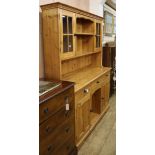 A pine dresser W.156cm
