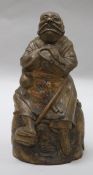 A Chinese bamboo root carving of a sage, Dorsal fissure height 21cm