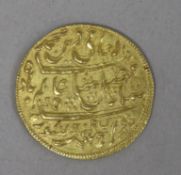 An Indian gold Mohur in the name of Shah Alam II (1728-1806), machine struck with milled edge, Dia