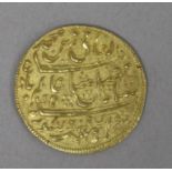 An Indian gold Mohur in the name of Shah Alam II (1728-1806), machine struck with milled edge, Dia