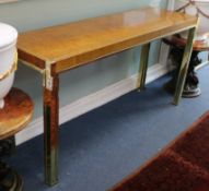 A burr walnut console table W.151cm