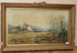 George C. Haite, watercolour, 'The Cottage, Homes of England', signed and dated 1891, label verso,