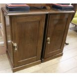 A pair of mahogany bedside cabinets W.46cm