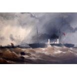 Charles Taylor (19th C.)watercolourPaddlesteamer of the Kentish coastsigned37 x 56cm