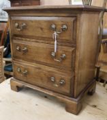 A small oak chest fitted for CDs W.67cm