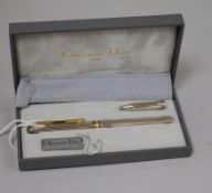 A Christian Dior pen and pencil set Boxed