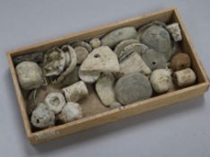 A collection of English Civil War musket balls, etc., including 12 reputedly from the Battle of
