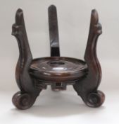 A large Chinese rosewood vase stand