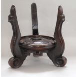 A large Chinese rosewood vase stand