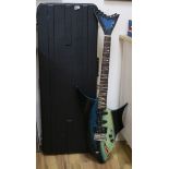 A Jay Turner 'shark' guitar in hard case