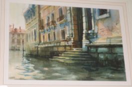 Alexander Cresswell, watercolour, Venetian backwater, signed, 37 x 54cm